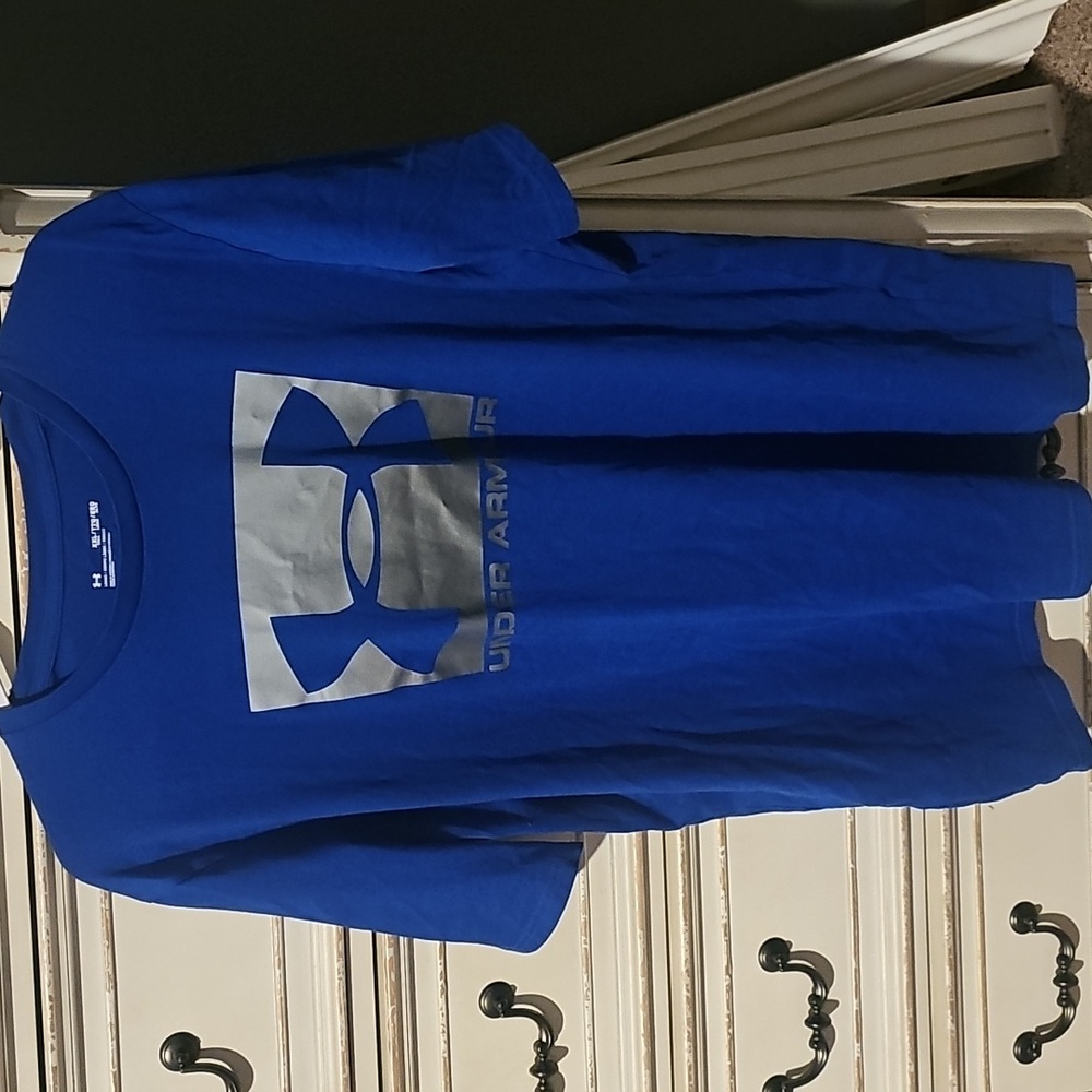 Under Armour Blue T-Shirt with Silver Logo